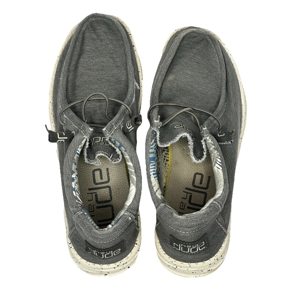 Stretch Iron Hey Dude Wally Grey Men's Size 11 Slip On